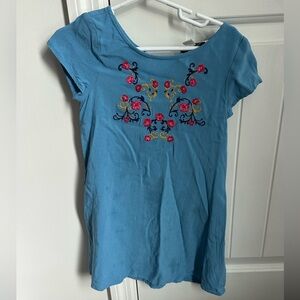 Pioneer Woman Embroidered Blue Girls Dress